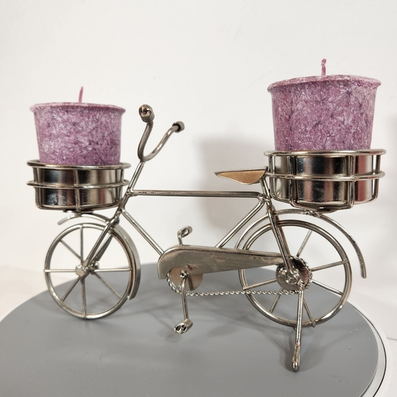 Metal unique bicycle Candle holder - Picture 2 of 8